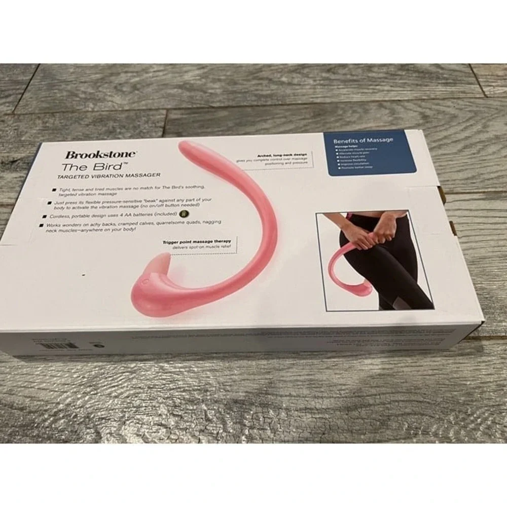 Brookstone THE BIRD Targeted VIBRATION Massager 324992 Trigger Point NeW Battery